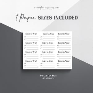 12 Raffle Ricekts Printable Raffle Tickets | 12 per Page Template (PDF) - Etsy