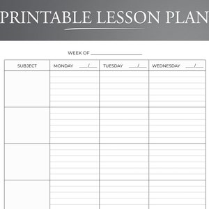 Teacher Lesson Plan. 7 Period and 5 Day Printable Lesson Plan. Weekly Lesson Plan. Teacher Weekly Plan.