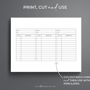 Printable Library Checkout Cards. Digital Download Library Check Out ...