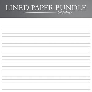 Blank Writing Page, Lined Paper No Borders Pack