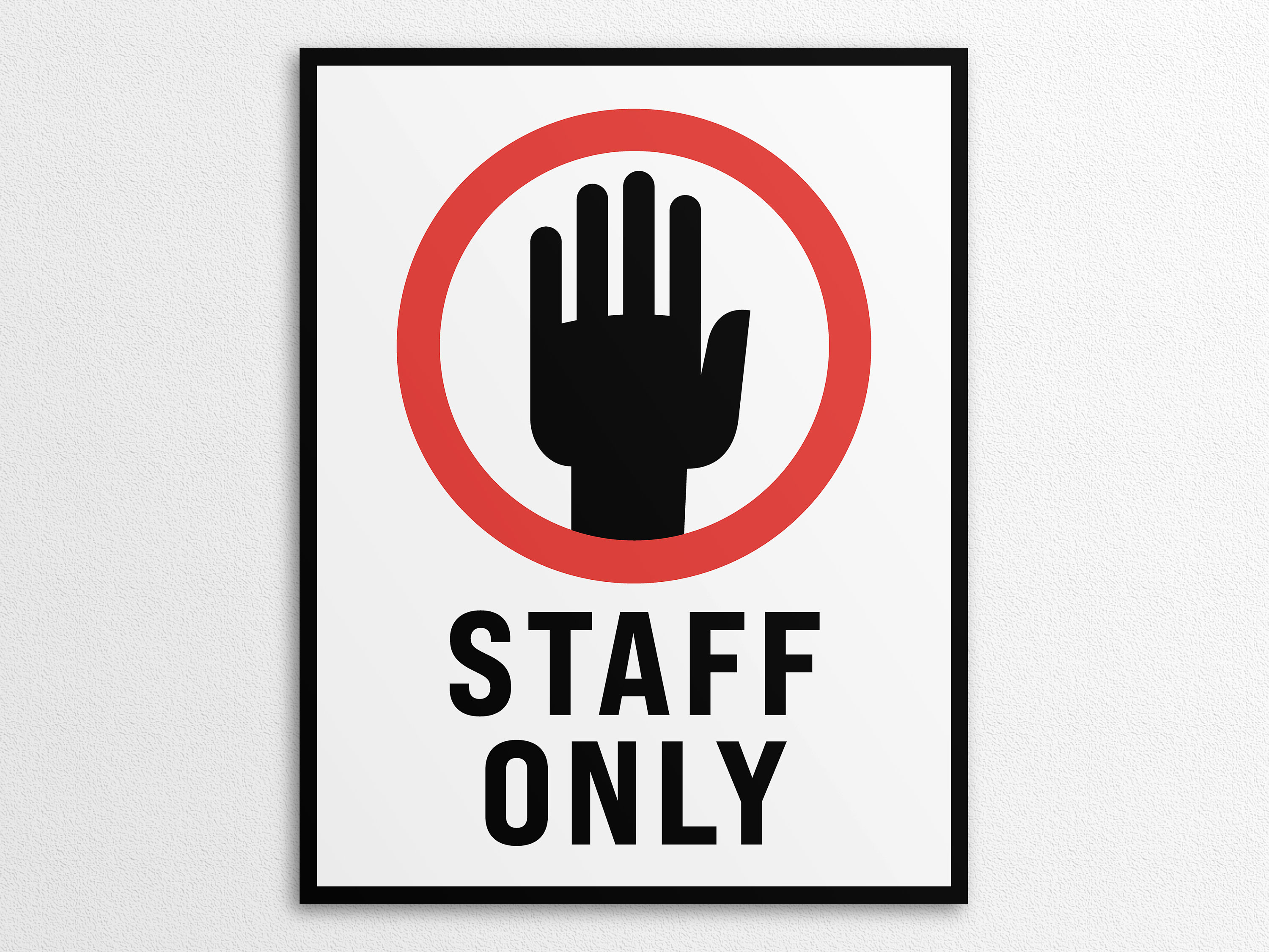 Staff Only Signs Printable