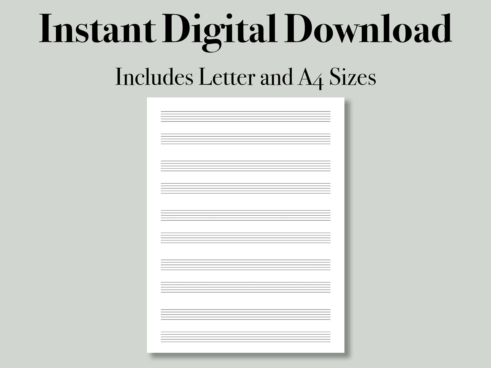 Printable Sheet Music for Letter/a4. Blank Sheet Music - Etsy