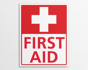 First aid printable sign 