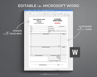 清掃作業指示書。PDF/Google Docs/Microsoft Word形式。清掃サービス