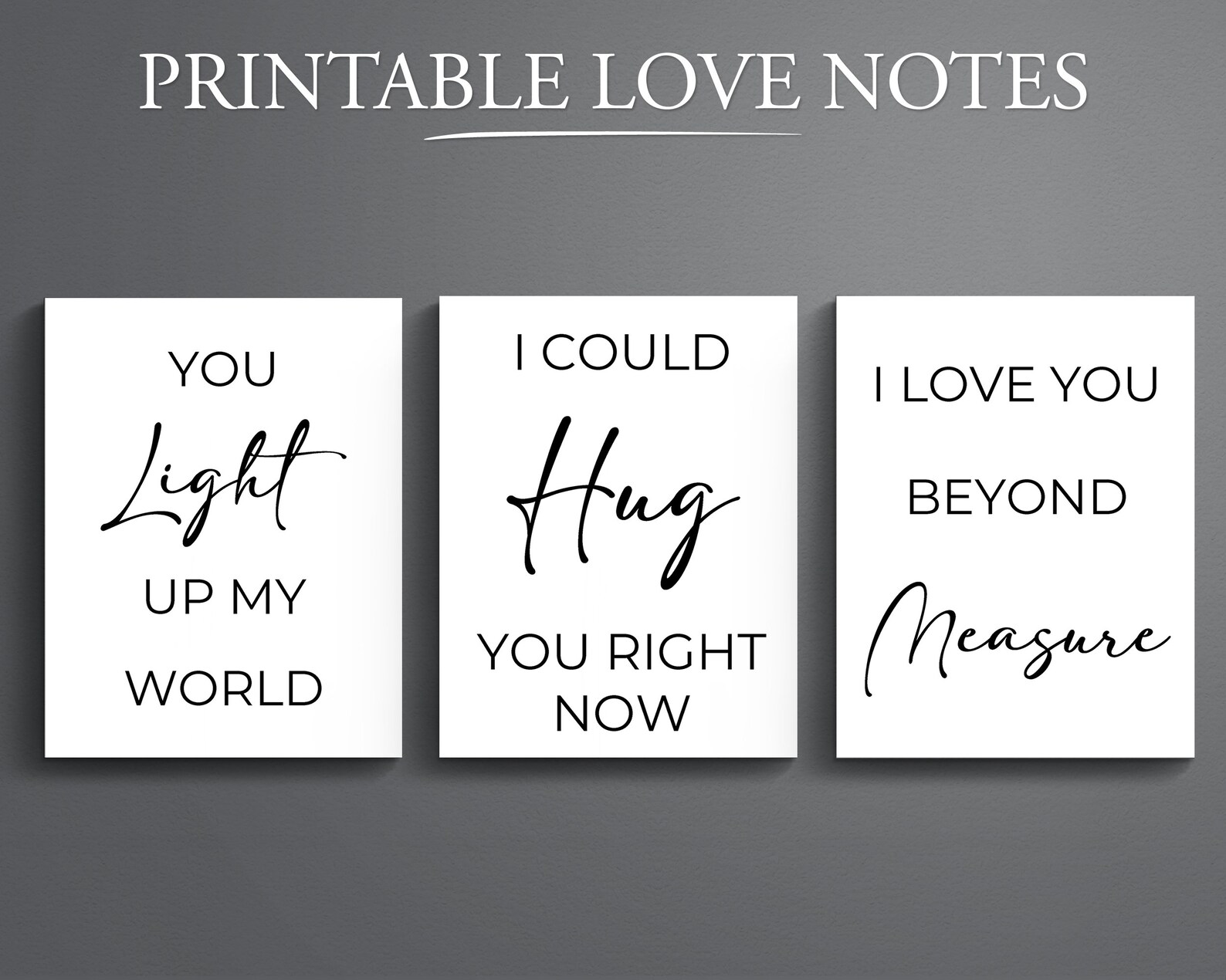 Romantic Paper Notes 45 Printable Love Notes: Romantic Messages (PDF) - Etsy