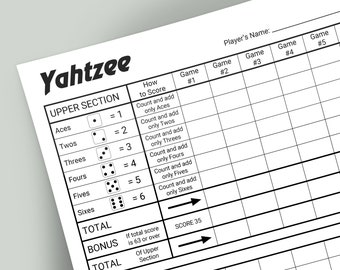 Yahtzee 78 Score Pad Sheets Replacement Game Part Refill 2014 