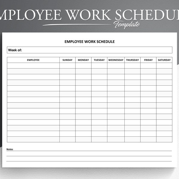 Employee Work Schedule. PDF/Google Docs. Employee Time Sheet. Employee Schedule. Employee Scheduling. Employee Organizer.