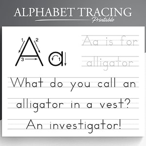 Alphabet Joke Sheets. Letter Tracing. Alphabet Tracing. Learning the alphabet. ABC Worksheet.