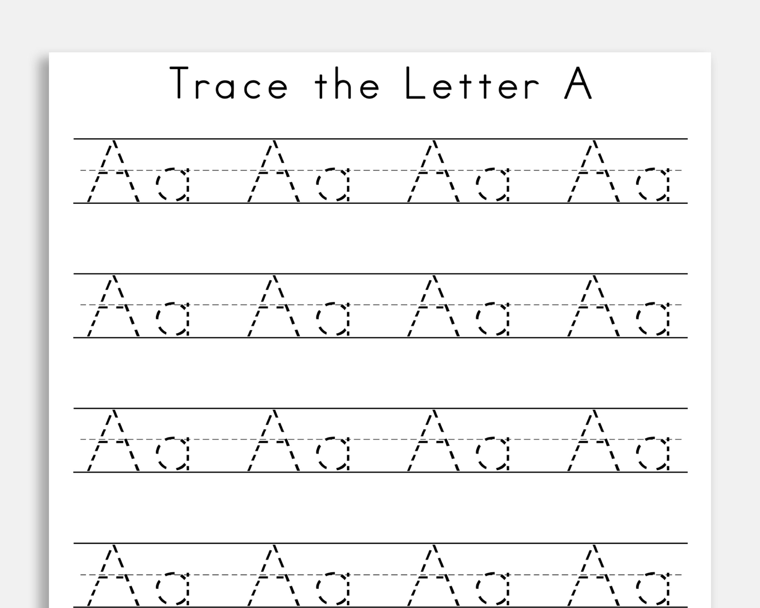 Alphabet tracing. 26 printable trace the alphabet. handwriting - etsy