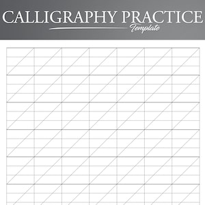 Calligraphy Practice Paper. Calligraphy Lettering Practice Sheets.