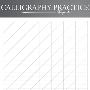 Calligraphy Practice Paper. Calligraphy Lettering Practice Sheets.