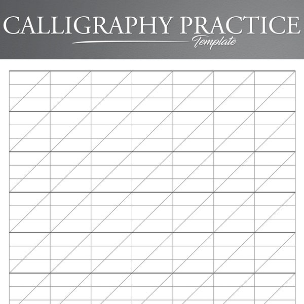 Calligraphy Practice Paper. Calligraphy Lettering Practice Sheets.