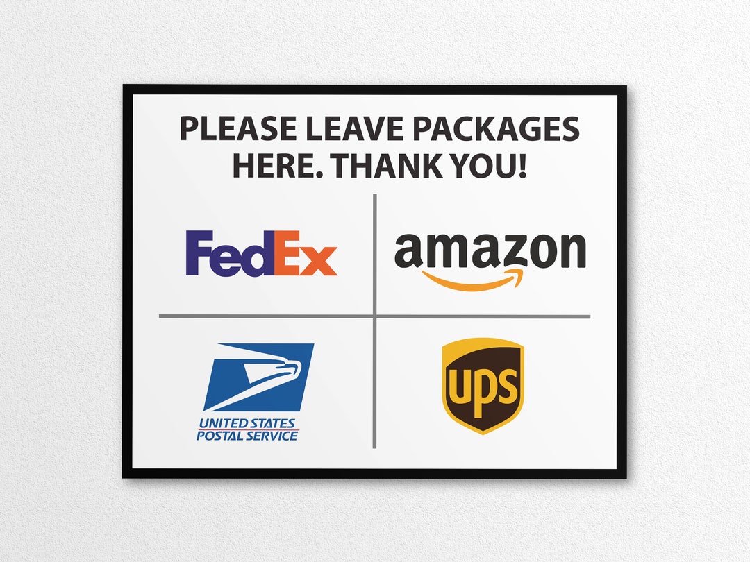 Printable Leave Packages Here Sign in US Letter, Instant Download PNG ...