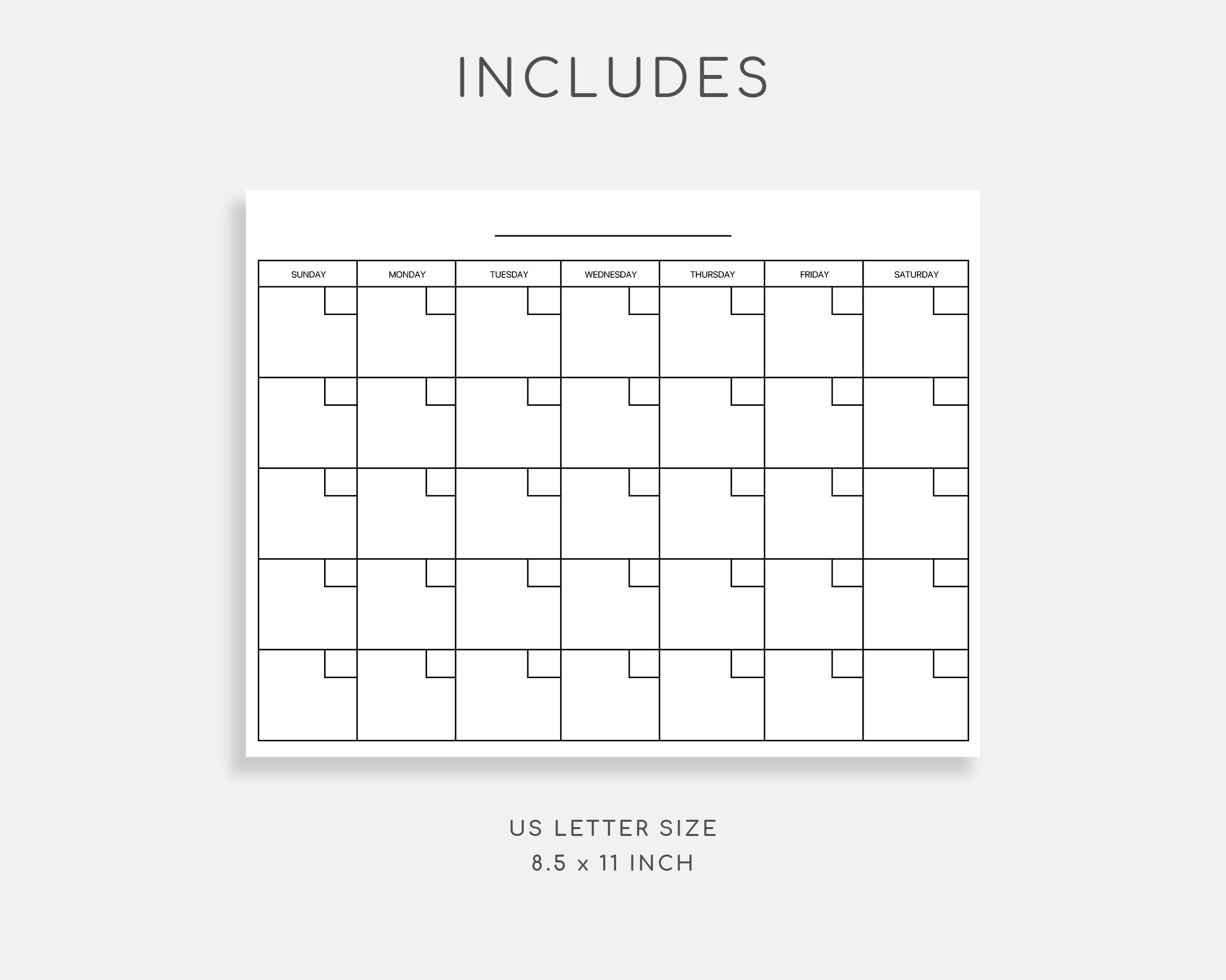 7 Best Images Of Blank Monthly Calendar Printable Fre Vrogue co
