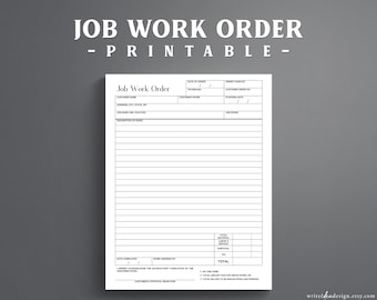 Druckvorlage Arbeitsauftragsformular: Small Business Template (US Letter)