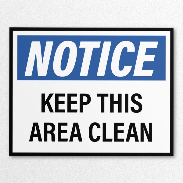 Keep Clean Sign - Etsy