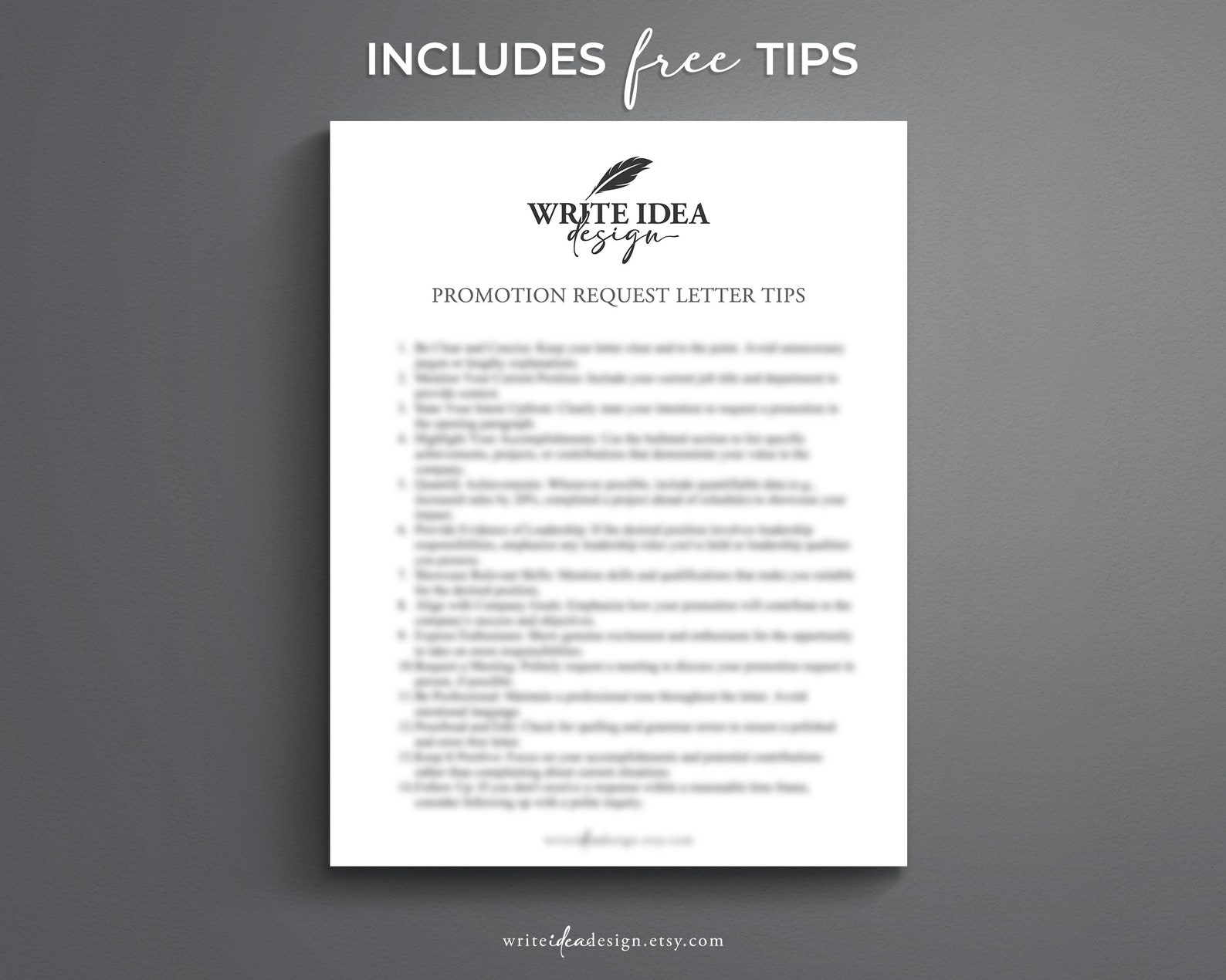 Professional Promotion Request Letter Template (google Docs/word) - Etsy
