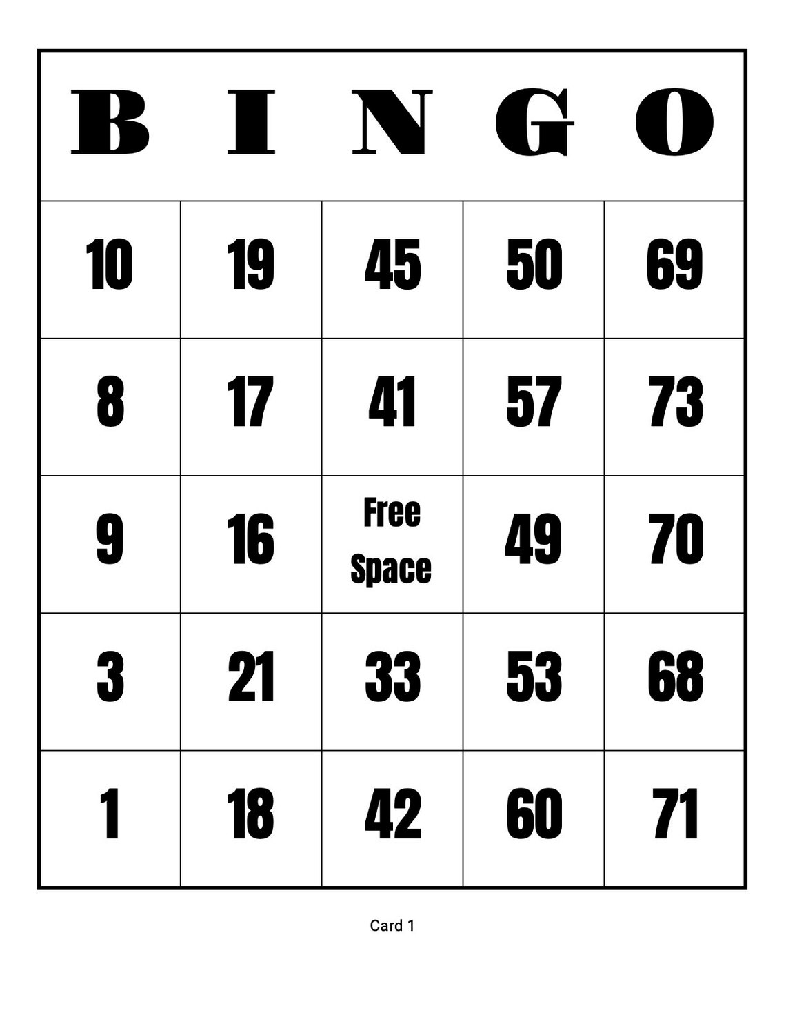Printable Bingo Game. 1000 Bingo Cards. Instant Download Bingo - Etsy ...
