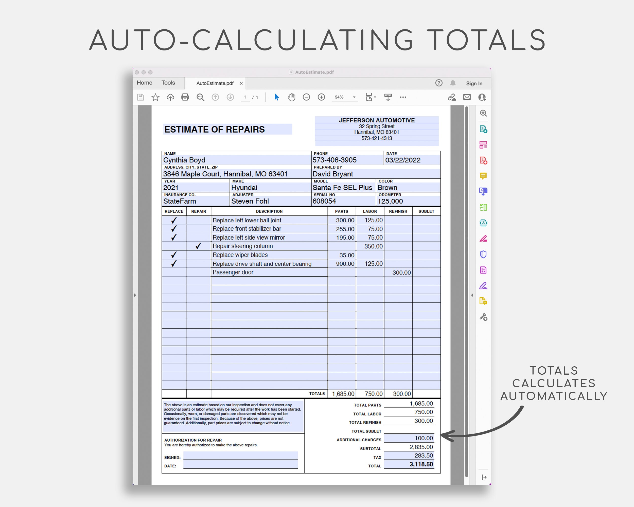 Auto Repair Estimate. Body Shop Estimate. Auto Body Estimator. Etsy Canada