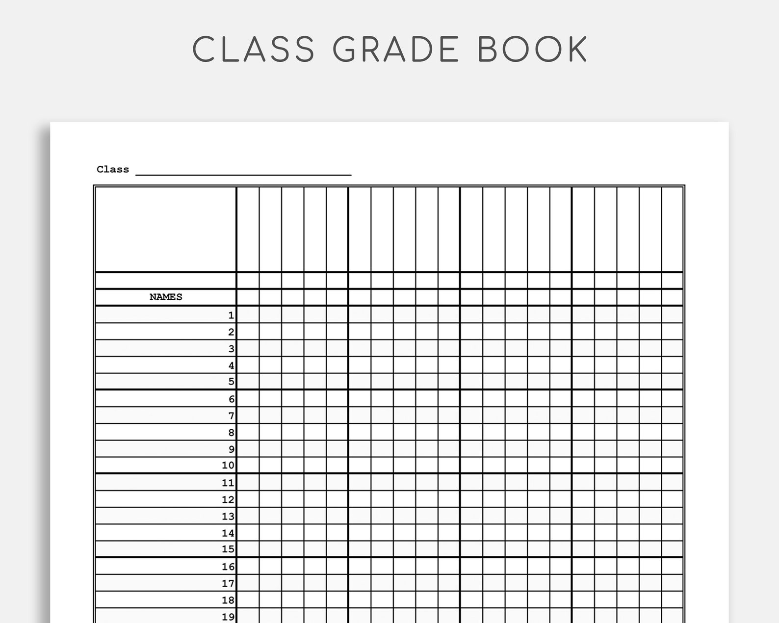 Printable Grade Book. Teacher Grade Book. Grade Tracker. Grade Etsy