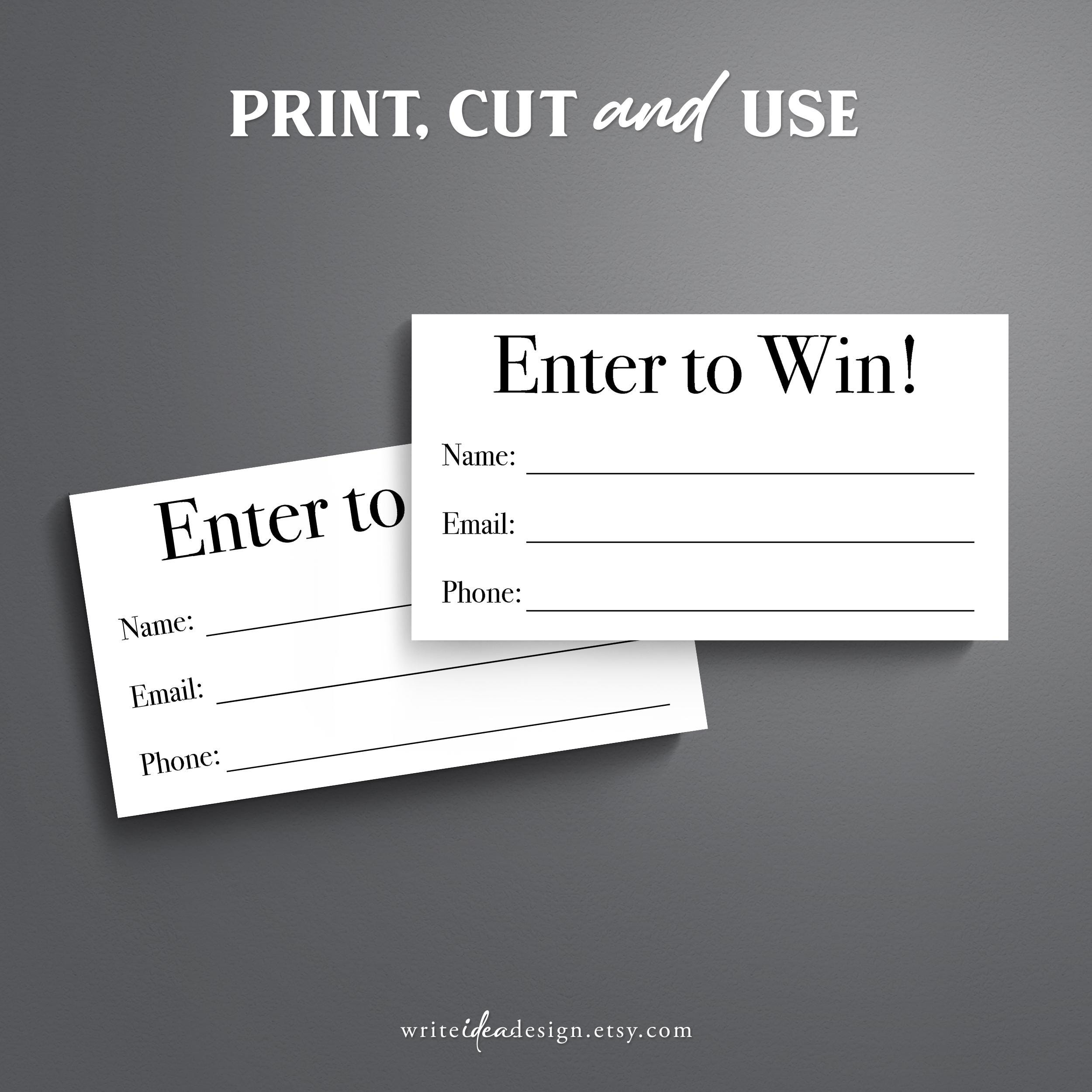 Printable Raffle Tickets | 12 per Page Template (PDF) - Etsy