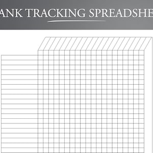 Printable Blank Tracking Spreadsheet. Printable PDF, Excel, Google Sheets.