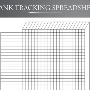 Druckbare Blanko Tracking Tabelle. Druckbares PDF, Excel, Google Sheets.
