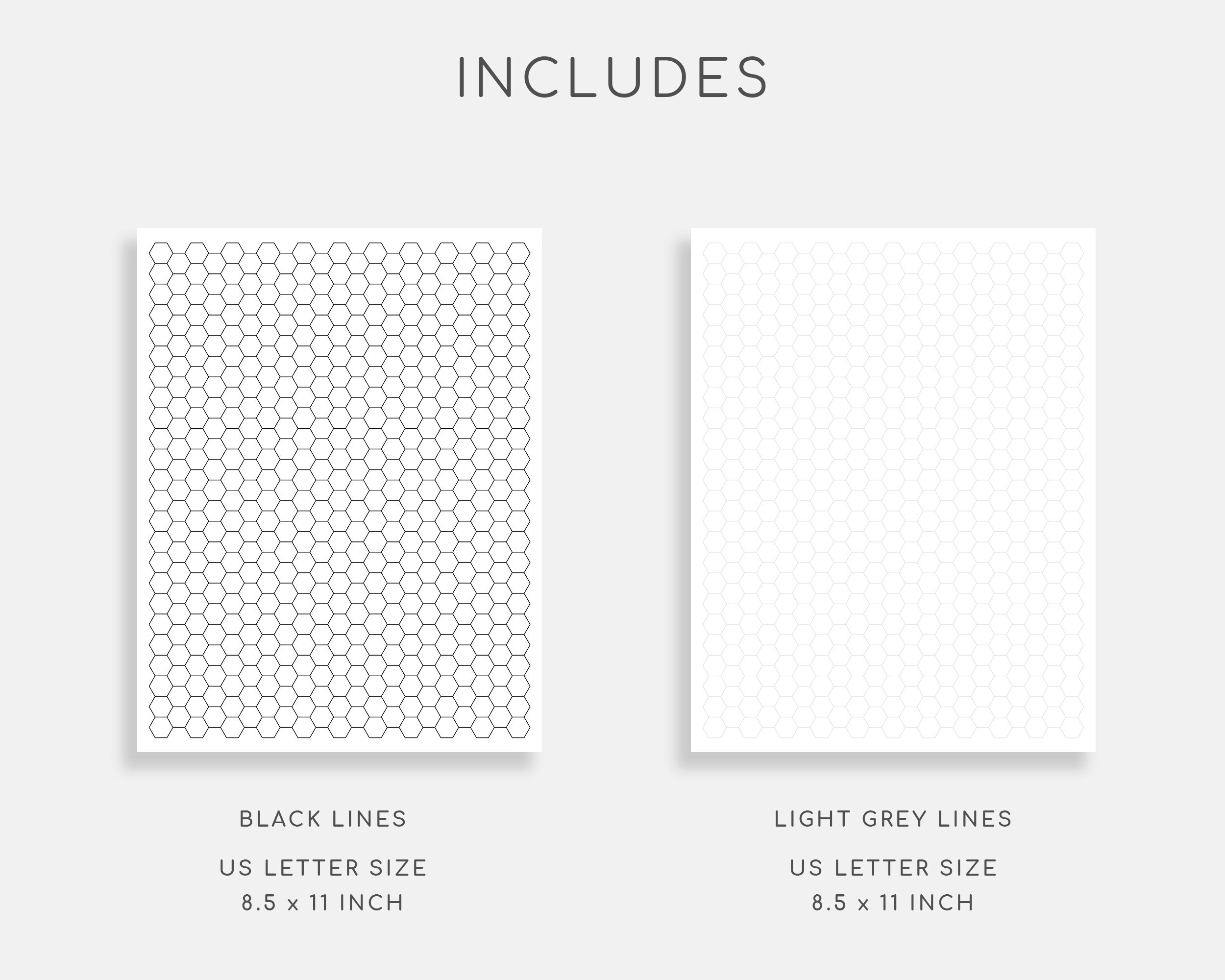 Printable Organic Chemistry Paper. Hexagon Paper. Hexagon Grid - Etsy