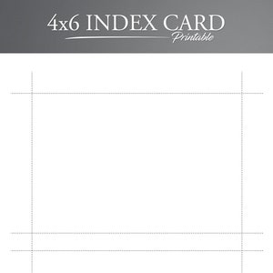 Printable 4x6 Index Card. Printable Note Cards. Printable Index Cards. Blank  Index Cards. Index Card PDF. Index Card Template. -  Norway