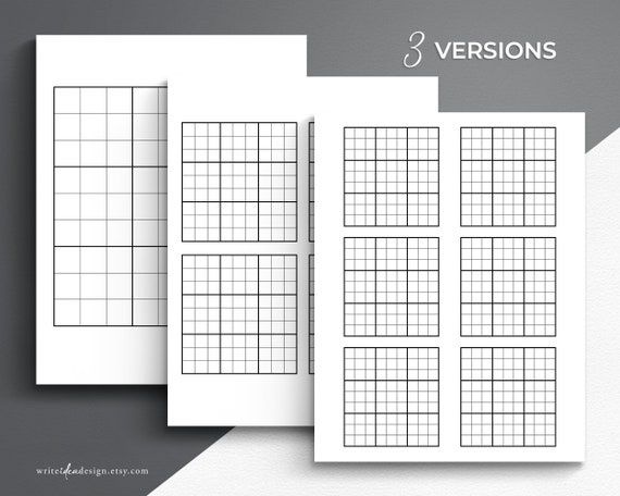 4X4 Empty Sudoku Grid  Free Printable Papercraft Templates