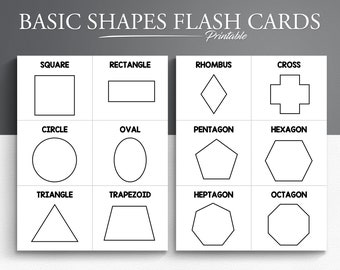 Basic Shapes Flash Cards: Printable Learning Set (PDF)