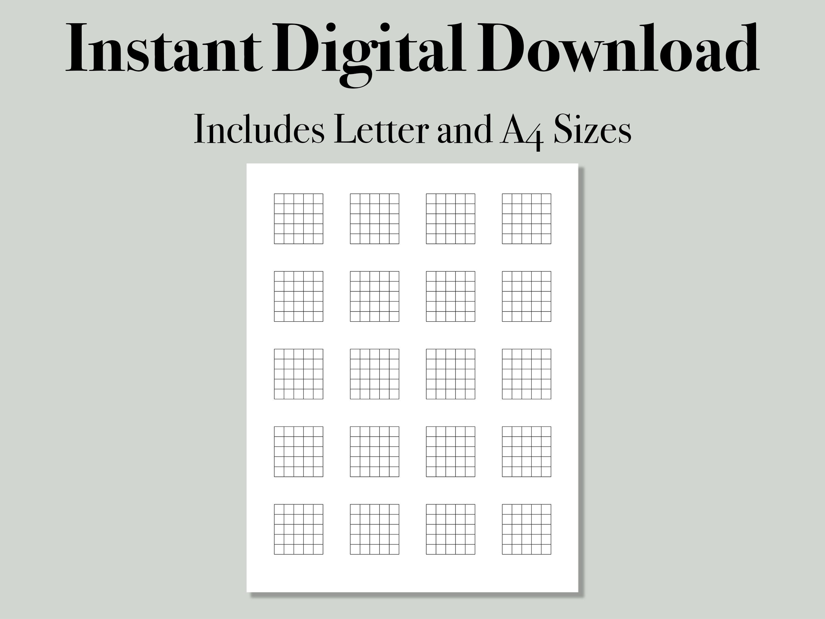 Printable Guitar Blank Chord Chart. Blank Guitar Chord | Etsy