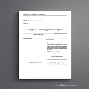 Printable Notary Certificates Set. Notary Public Certifications ...