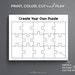 Create Your Own Puzzle Worksheets. Custom Puzzle Design. Printable ...