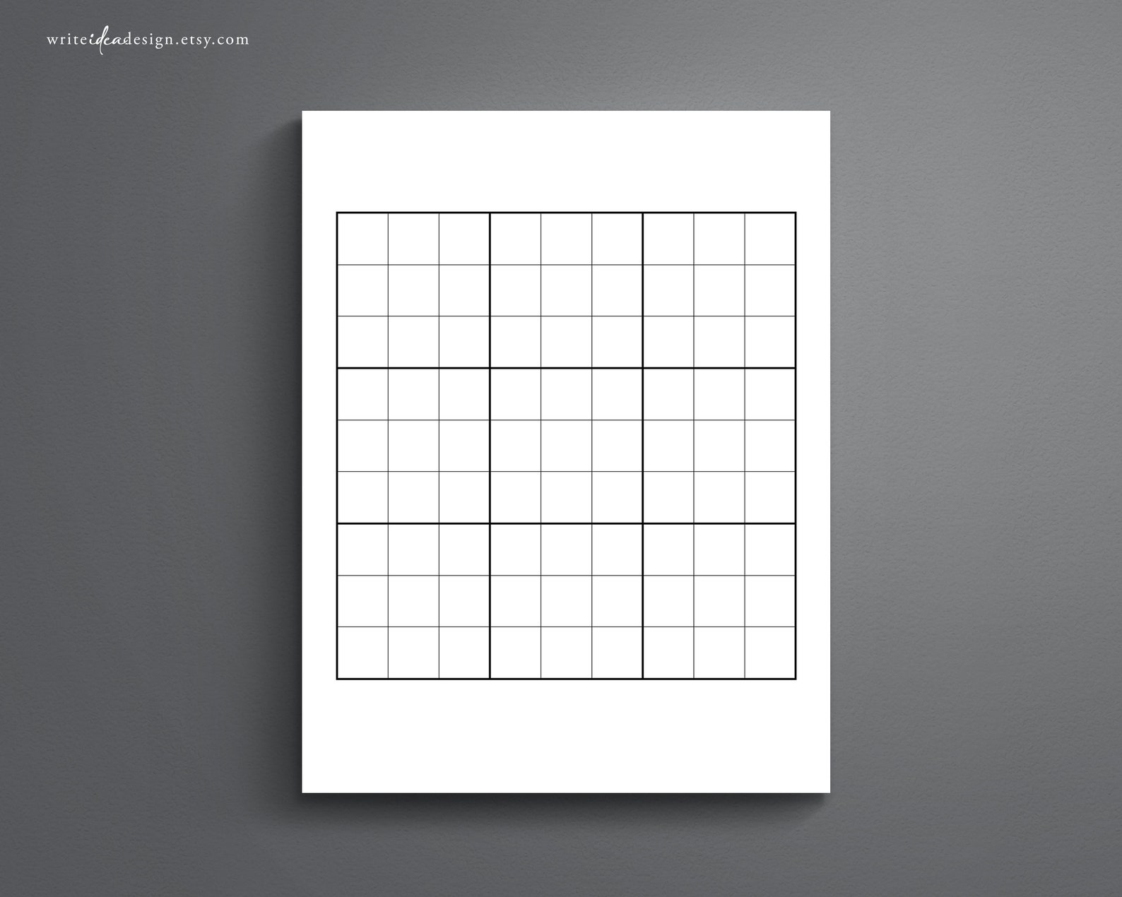Blank Sudoku Pages. Printable Blank Sudoku. Sudoku Grid. - Etsy