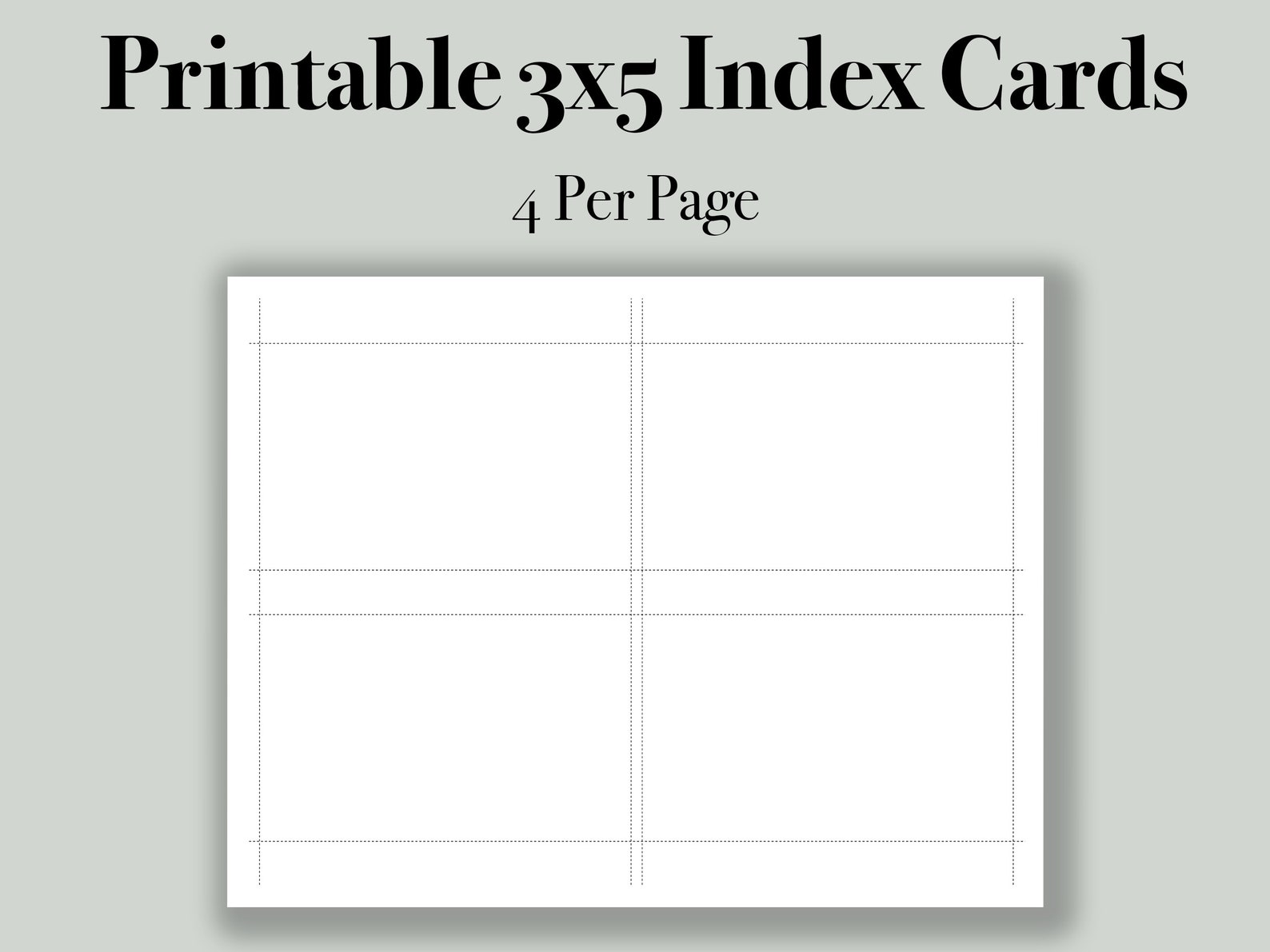 Index Cards Printable