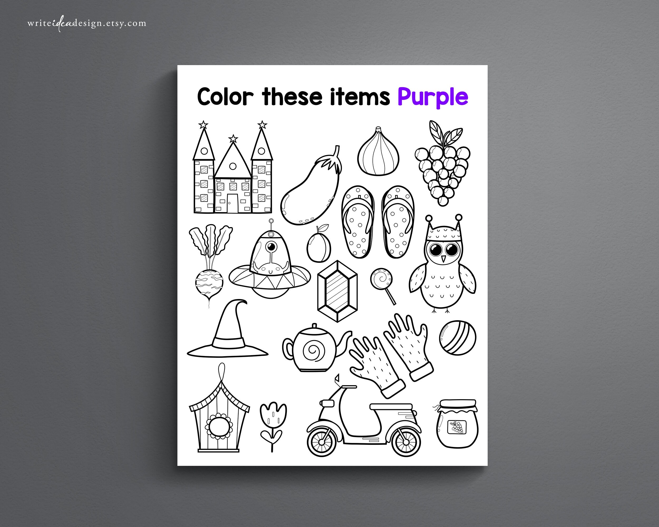 Printable Color Pages for Kids Learn Colors Set of 10. Color - Etsy