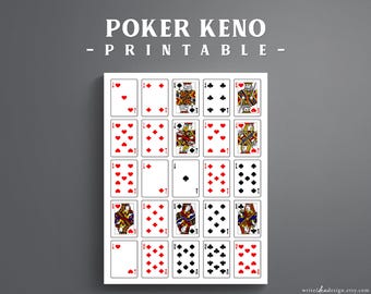 48 Printable Poker Keno Cards (PDF)