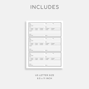 Service Call Log. Printable Service Tracker. Maintenance Call - Etsy