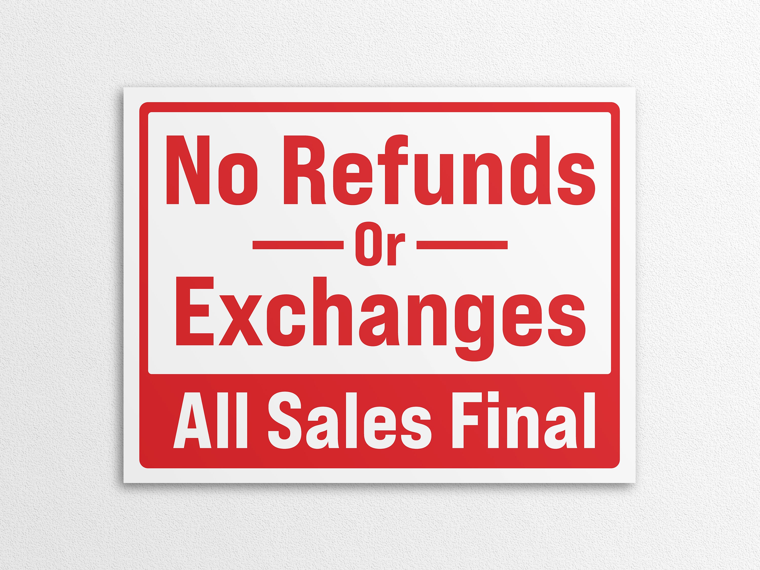 No Refunds or Exchanges Sign: All Sales Final (PNG/PDF  display picture 2