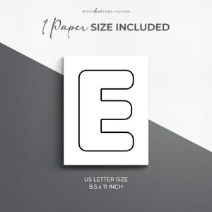 Printable Big Uppercase Letters. Printable Alphabet. 26 Pages. - Etsy