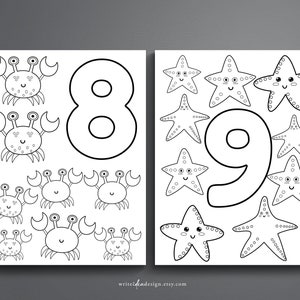 Number Coloring Pages 1-15. Preschool Activity. Toddler Coloring Page. Numbers Worksheet. image 5