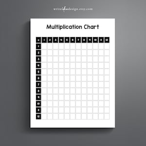 Printable Multiplication Chart and Activity Sheet | Numbers 1-12 ...