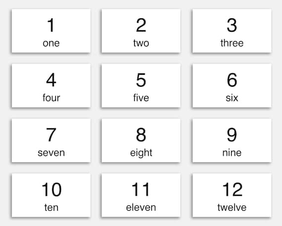 number words 1 100 printable flash cards math flash cards etsy