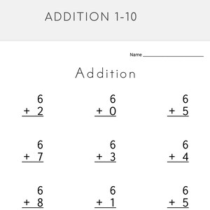 multiplication worksheets for 1 12 math worksheets preschool etsy