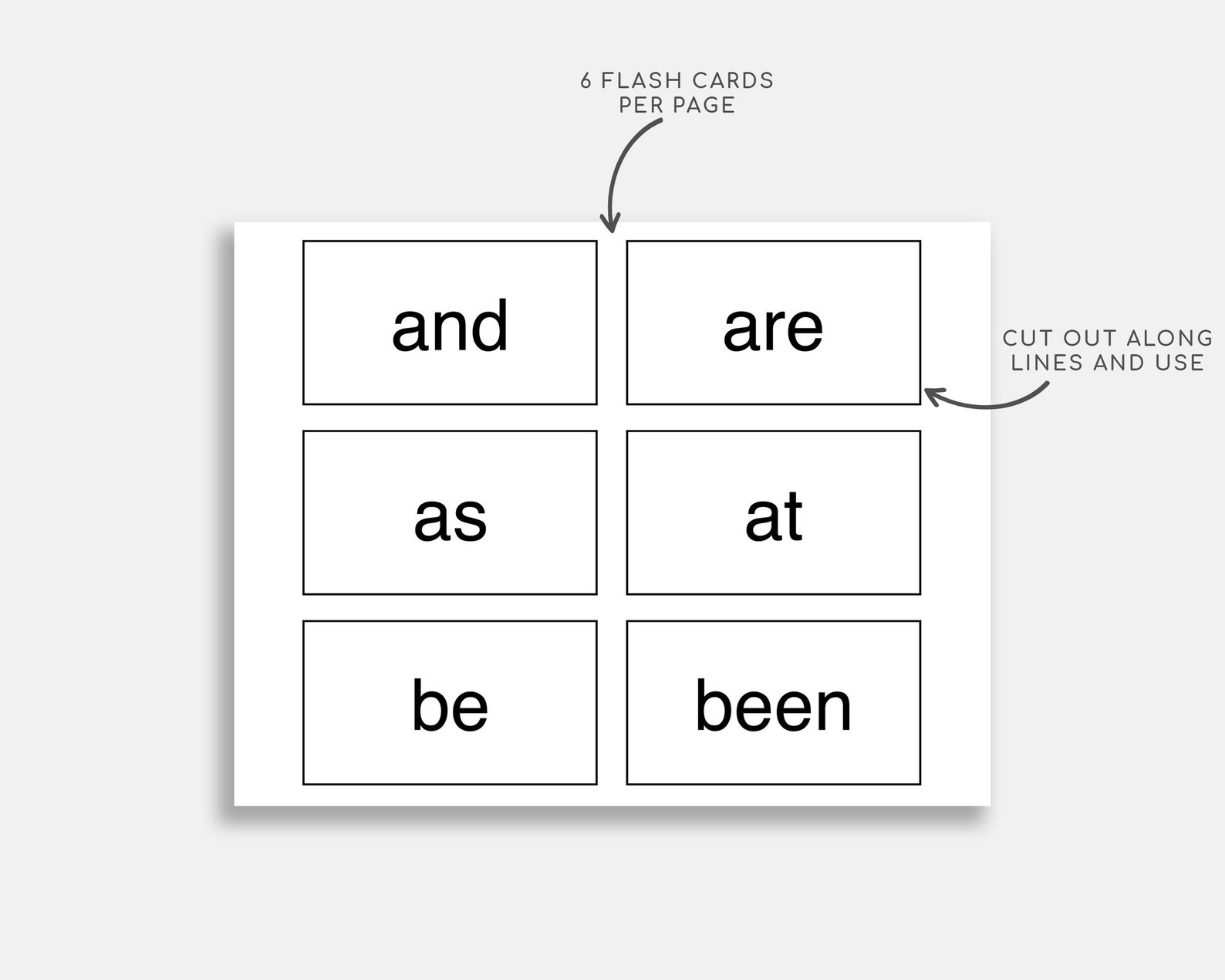 100 Sight Words Printable Flash Card. Preschool Sight Words. - Etsy