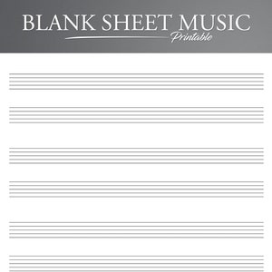 Printable Sheet Music for Letter/a4. Blank Sheet Music - Etsy