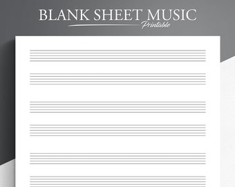 Blank Music Paper Etsy