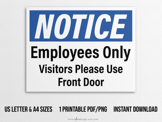 Employees Only Sign Pdf Employees Only Sign Printable