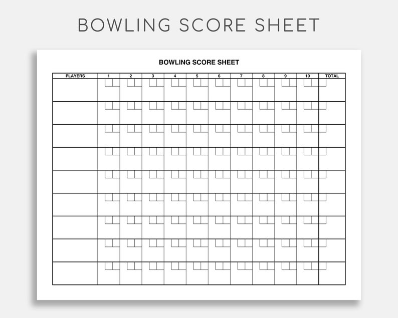 Bowling Score Sheet Printable Bowling Score Pad Bowling Etsy Bowling Score Sheet Printable Bowling Score Pad Bowling Etsy